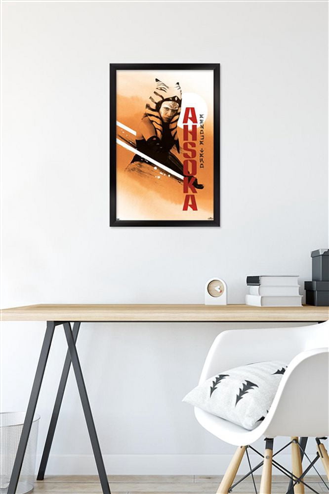 Star Wars: Ahsoka - Double Lightsabers Wall Poster, 14.725" x 22.375" Framed
