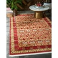 thumbnail image 2 of Unique Loom Tapis Design de Bordure Edinburgh 7' x 10' Rouge/tan, 2 of 10