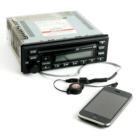 Restored Kia Spectra 02-04 Radio AM FM CD Player w Auxiliary Input on Pigtail 1K2NC6686X (Refurbished)