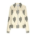 thumbnail image 5 of Women's Trendy Lightweight Jacket Gradient Printed Pocket Zipper Long Sleeve Hoodless Winter, 5 of 5