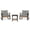 Gray, variant on LIFKOME 3-Piece Rocking Bistro Set Rattan Patio Furniture with Thick Cushions and 2-Tier Table for Garden Balcony Backyard Beige