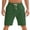 Army Green, variant on Men's Summer Boho Linen Blend Beach Shorts, Elastic Drawstring Waist, Breathable Casual Shorts with Side Pockets Khaki M