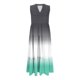 thumbnail image 5 of mfyjkho Vestidos para mujer, Vestido irregular plisado sin mangas con cuello en V estampado informal para mujer Vestidos maxi para mujer s, 5 of 5
