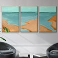 thumbnail image 4 of FCCUYE Canvas 3 Piece Wall Art Home Paintings & Prints White Abstract Sea Cavern Strata Modern White Floater Frame Decorations for Bedroom Office Kitchen - 16"x24"x3panels LT548, 4 of 6