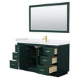 thumbnail image 3 of Wyndham Collection Miranda 60" Wood&Marble Single Bathroom Vanity in Green/Gold, 3 of 7