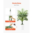 thumbnail image 4 of VEVOR 5ft Artificial Areca Palm Tree Fake Plant with White Planter Indoor, 4 of 9