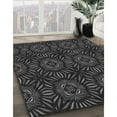 thumbnail image 3 of Ahgly Company Machine Washable Indoor Round Transitional Midnight Gray Area Rugs, 4' Round, 3 of 7