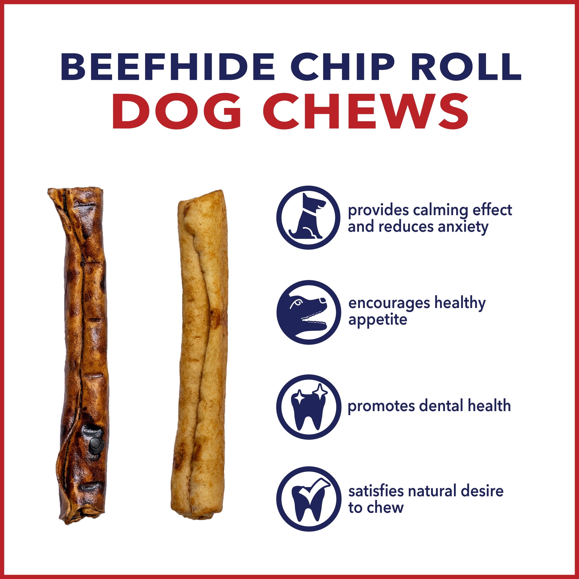 Pet Factory American Beefhide 5" Chip Rolls Dog Chew Treats - Beef & Chicken Flavor, 50 Count/1 Pack Beef & Chicken 50 Count (Pack of 1)
