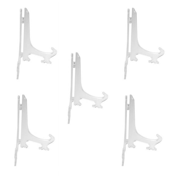 5X Transparent 7 inch Display Easel Stand Plate Bowl Picture Frame Photo Pedestal Holder