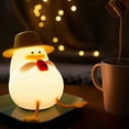 thumbnail image 1 of Duck Night Light For Kids,led Touch Bedside Lamp Phone Stand,silicone Animal Kawaii Children Room Desk Decor, 1 of 5