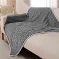 thumbnail image 2 of Leakproof Pet Blanket For Couch Bed Sofa, Liquid Pee Proof Throw Reversible Double Sided Furniture Protector For Baby Dog Or Cat, Super Soft, Warm For Winter - M 100*75cm, 2 of 5