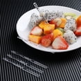 thumbnail image 3 of 200Pcs Disposable Plastic Fruit Forks,4" Cocktail Picks Sticks, Mini Appetizer Dessert Food Cake Forks for Daily Use Set Toothpick Forks Portable Salad Fruit Forks(White), 3 of 7