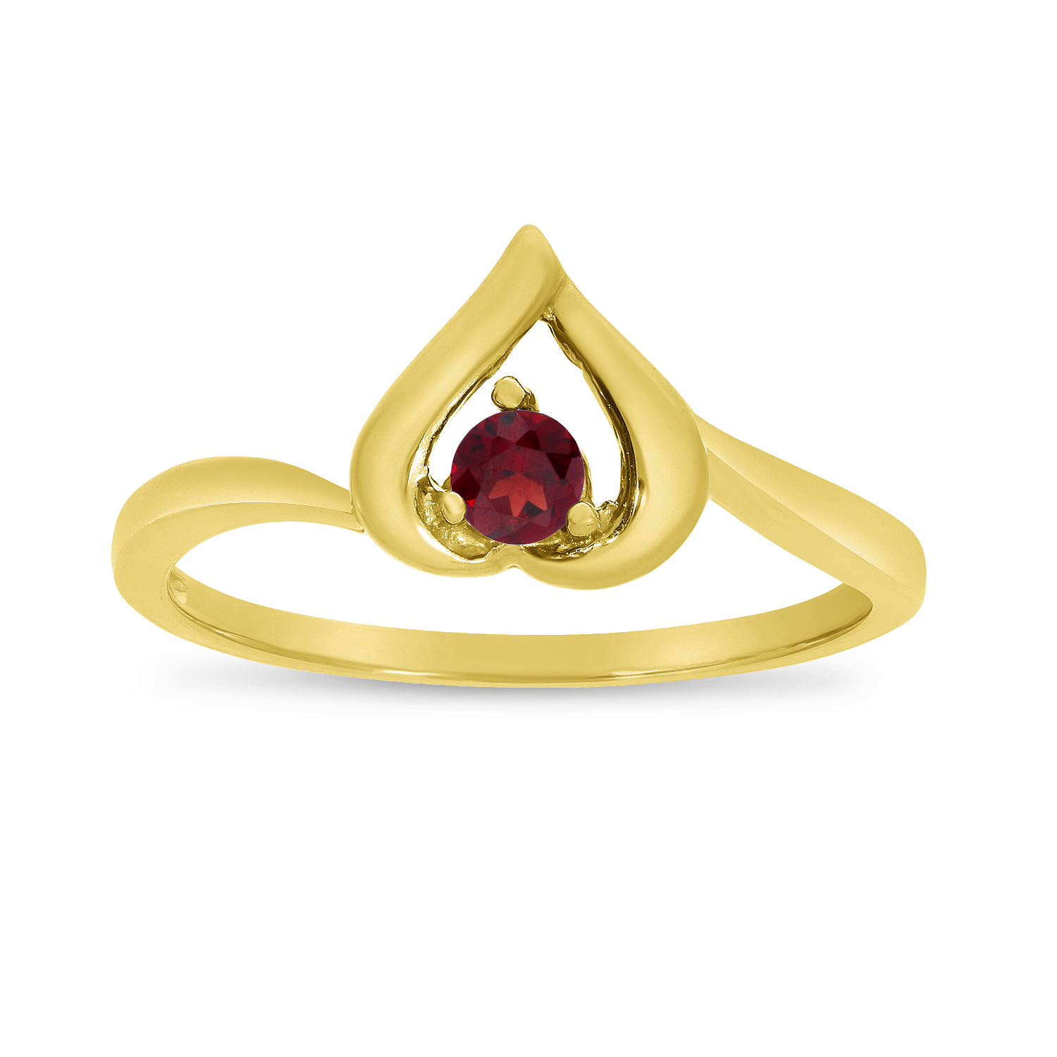 DirectJewelry 14k Yellow Gold Round Heart Ring