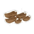 thumbnail image 4 of DecMode 23", 21", 19", 16", Brown Seagrass Handmade Storage Basket with Metal Handles, 5-Pieces, 4 of 17