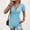 A772 Sky Blue, variant on Tunic Blouse for Women V Neck Short Sleeve Casual Loose Fit Twist Front Peplum Hem Soft Breathable Summer Fashion T-Shirt Top