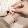 thumbnail image 3 of Sheepskin Strap for Apple Watch 10 Band 46mm 42mm 41mm 45mm 40mm 44mm Slim Leather Women Bracelet for iWAtch Series 8 7 se 6 5 Belt (dark brown,38mm 40mm 41mm), 3 of 7