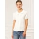 thumbnail image 3 of Camisa de Manga Corta Allegra K Suave Con Botones Cuello Peter Pan Dulce Mujer Blanco XS, 3 of 6