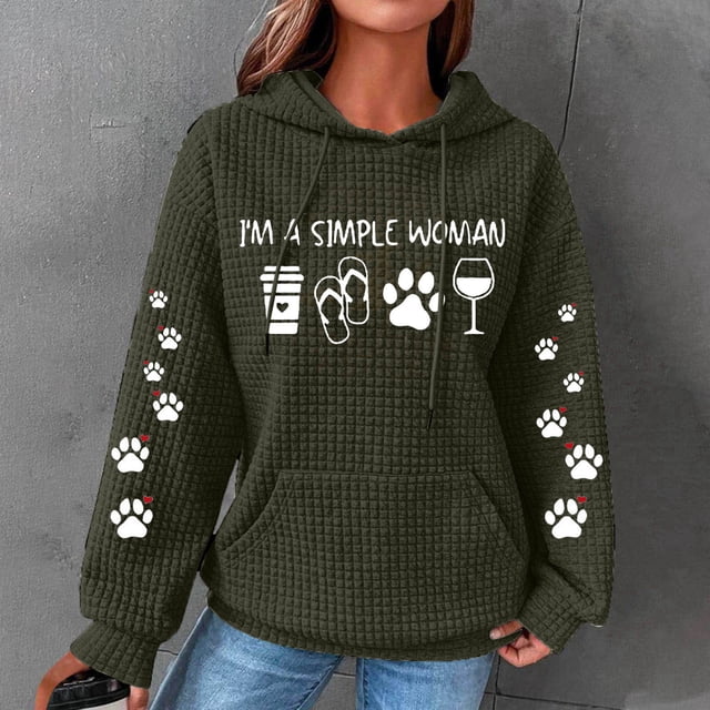 DPTALR Femmes Imprimé Col Rond Manches Longues Desserrer Sweat-Shirt Unique Tops Pull-Over Blouse