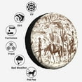 thumbnail image 6 of Kll Western Desert Cowboys2 Tire Cover,Universal Wheel Tire Cover For Trailer, Rv, Suv, Truck,Camper And Many Vehicle,(16 Inch), 6 of 7