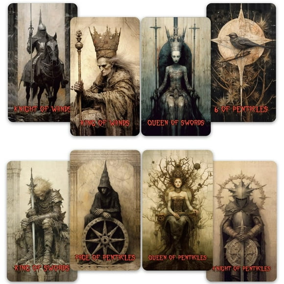 Tarot Cards CRAFTERIAN Horror, baraja de 78 cartas con guía