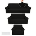 thumbnail image 2 of 3pc Stretch Sofa Slipcover Set - Form-Fit Loveseat/Armchair Covers - Wrinkle-Free Polyester (Holiday Gift for Parents), 2 of 22