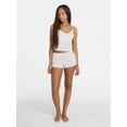 thumbnail image 2 of No Boundaries Single Jersey Lace Sleep Shorts, Women's XXS-3X, 2 of 5