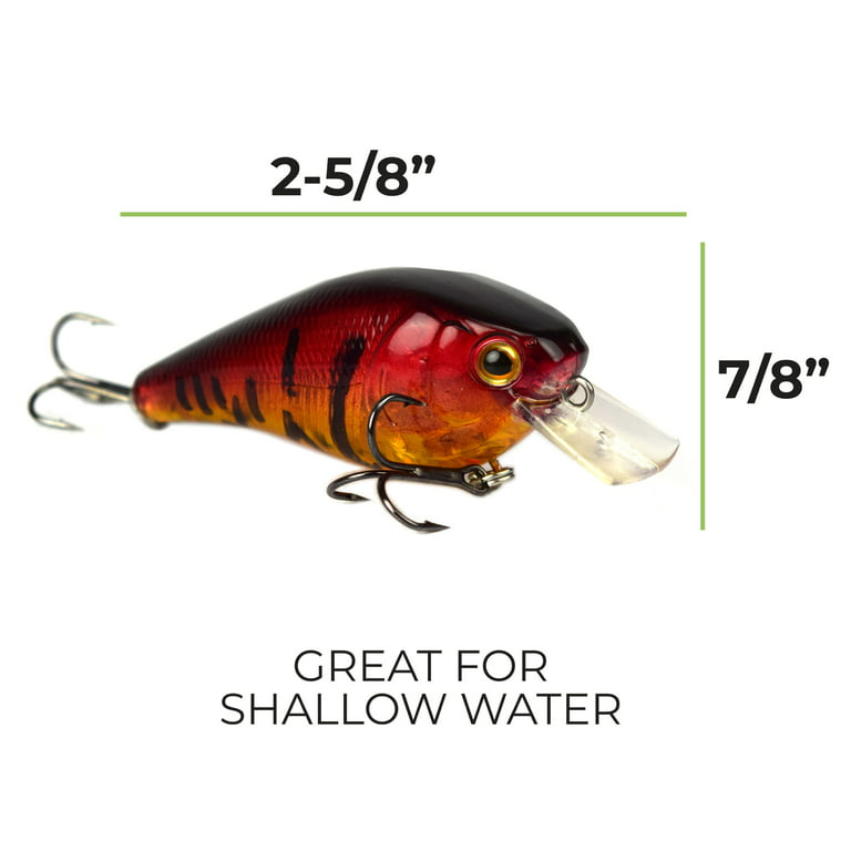 Tackle HD 2-Pack, Square Bill Crankbait Fishing Lure, 2.75-inch