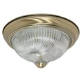 thumbnail image 1 of Nuvo Lighting 60237 - 2 Light 11" Round Antique Brass Frosted Swirl Glass Shade Ceiling Light Fixture (60-237), 1 of 2