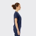 thumbnail image 3 of SPECTRUM UNIFORMS Wynd Women's Tuckable Scrub Top V-Neck Soft Fabric, Outfit Ideal for Women at Hospital Workspace, Medical Practice, Medical Professionals, and Nurses Navy Blue, 3 of 3
