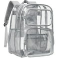 thumbnail image 1 of Mochila transparente PACKISM 17 de PVC gris de alta resistencia para la escuela, 1 of 9