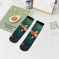 thumbnail image 7 of Pofeuu Koi Pond Lilies Print 30cm Socks, Adult Running Hiking Socks for Youth and Adult, 7 of 7