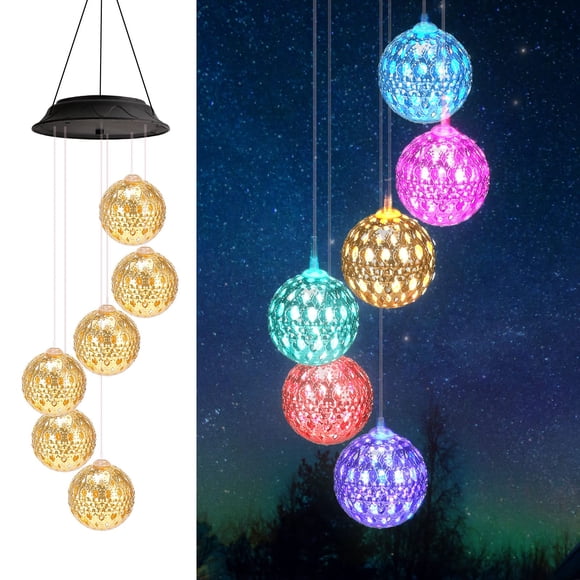 Campanillas de viento solares HEGUD, luces LED que cambian de color