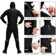 thumbnail image 6 of RDX Sauna Suit With Hood, Full Body Heat Weight Loss Suit, Anti Rip Long Sleeves Tracksuit, Boxing MMA Gym Fitness Running Slimming Zipper Jacket, Top Bottom Trouser Pants Sweat Suit Set Men Women, 6 of 9