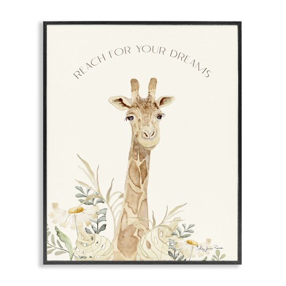 Stupell Industries Reach For Your Dreams Animals & Insects Painting Black Framed Art Print Wall Art, 11 x 14