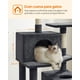 thumbnail image 5 of Feandrea Árbol para Gatos de 191 cm de Altura, 60 x 49 x 191 cm, Rascador para Gatos con 5 Postes, Felpa Multicapa, Gris Ahumado, 5 of 6