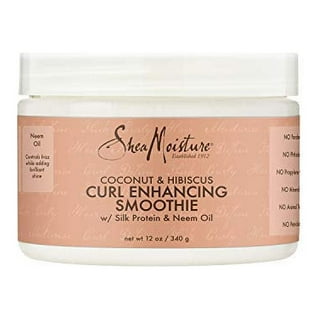  Shea Moisture Curly Hair Products, Coconut & Hibiscus Curl  Enhancing Smoothie with Shea Butter, Sulfate Free, Paraben Free Hair Cream  for Anti-Frizz, Moisture & Shine, Family Size, 16 Fl Oz 