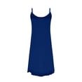 thumbnail image 2 of Felirenzacia Women's Casual A Line Dress, Spaghetti Strap Ruffle Hem Midi Short Dress, Blue,XL, 2 of 9