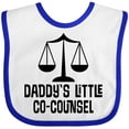 thumbnail image 3 of Inktastic Daddy Little Co Counsel Lawyer Boys or Girls Baby Bib, 3 of 4