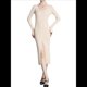 thumbnail image 2 of Vestido Tipo Suéter con Cuello en V, Abertura Frontal y Botones Acanalados para Mujer Crema M, 2 of 7