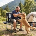 thumbnail image 6 of Sunnyfeel Oversized Camping Directors Chair, 600 LBS Portable Folding Chair with Side Pocket and Side Table for Beach, Fishing, Picnic, Lawn, Outdoor, Black, 6 of 9