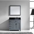thumbnail image 3 of Caroline Parkway 36" Single Bathroom Vanity in Espresso with Black Galaxy Granite Top and Square Sink with Polished Chrome Faucet and Mirror, 3 of 3