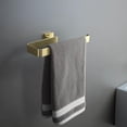 thumbnail image 2 of KIBI Blaze 10 inch Hand Towel Bar Bathroom Towel Holder Solid Brass Wall Mounted Modern Bathroom Towel Bar (Brushed Gold) (KBA16), 2 of 16