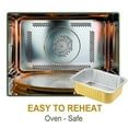 thumbnail image 6 of 7X5 Inch Reusable Aluminum Foil Pans With Lids Set Of 20, Heavy-Duty Sturdy Disposable Alternative, For Grilling Camping Microwaves Ovens, 6 of 7