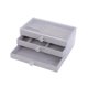 thumbnail image 4 of Caja de almacenamiento de joyas Yinane con 3 cajones Bandeja de almacenamiento de joyas gris, 4 of 5