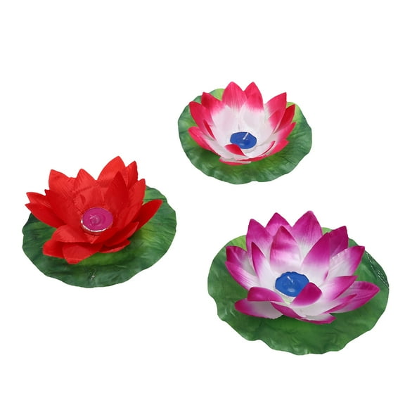 Soimiss floating candles Water Lotus Candle Pink 3Pcs