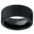 thumbnail image 3 of 9MM Men's Black Brushed Tungsten Carbide Ring Wedding Band, 3 of 4