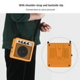 thumbnail image 3 of Graflsoa Muslady Portable 5W Mini Guitar Amp with Shoulder Strap, Tone Control, and Overdrive - Yellow (Battery Not Included), 3 of 6