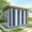 Aqua gray, variant on Outdoor Curtains for Patio Waterproof, Teal Aqua Stripes Windproof Pravicy Outside Porch Blackout Curtain, Minimalist Abstract Vertical Lines Sun Blocking Grommets Curtains for Cabana Gazebo 54"x84"