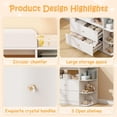 thumbnail image 3 of Linor Baby Changing Table Dresser with 2 Drawers, 4 Open Shelves, Anti-tip, and Storage Shelves, Sturdy, Easy-clean, White, 3 of 8