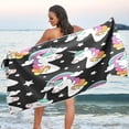 thumbnail image 7 of Dreamtimes Unicorn Print Beach Towel Lightweight Compact Oversized Travel Towels Super Absorbent Quick Dry Towel for Swimming Camping Holiday, 7 of 7